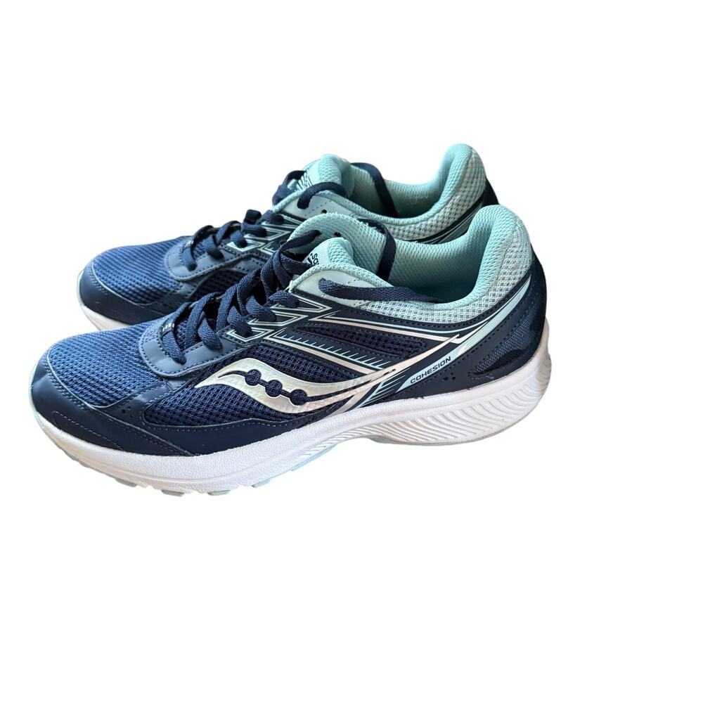 Saucony Cohesion 14 XT Running Sneaker SZ 10 Navy Sport Casual Walk NO INSOLE